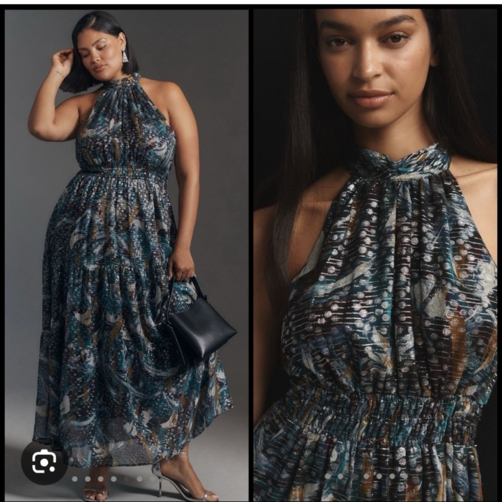 Anthropologie Multicolor High Low Dress - Picture 2 of 13